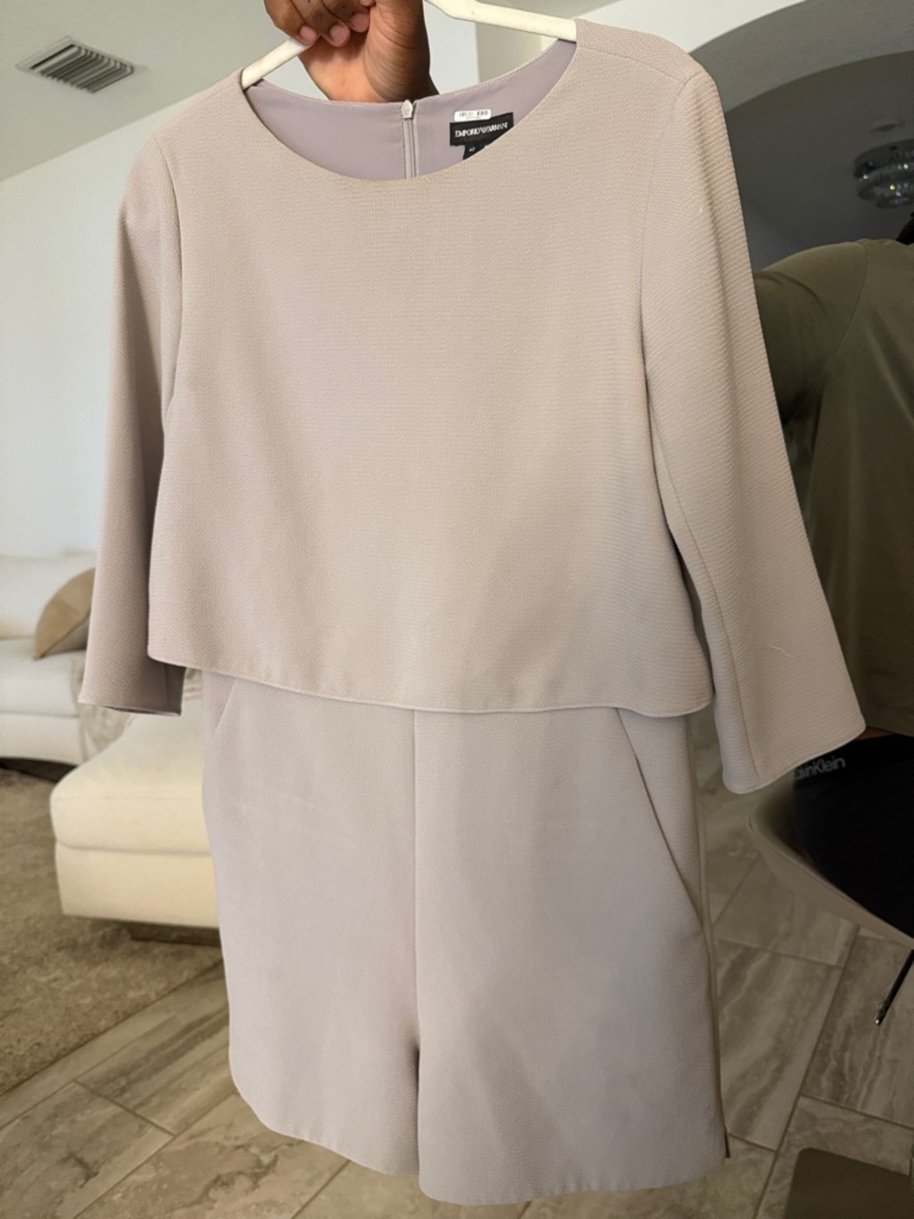 Emporio Armani Women's Popover Romper with Pockets